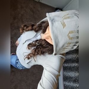 Y2k Early 2000s Juicy Couture 25th Anniversary Velour Zip-Up Hoodie Size XS